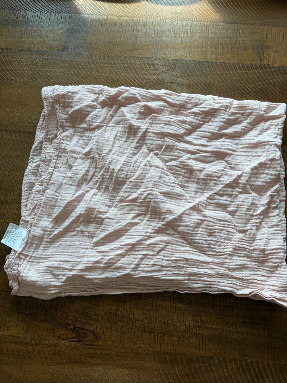Dusty Pink Muslin Swaddle Blanket Like New